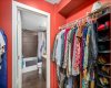 Primary closet and bathroom entrance