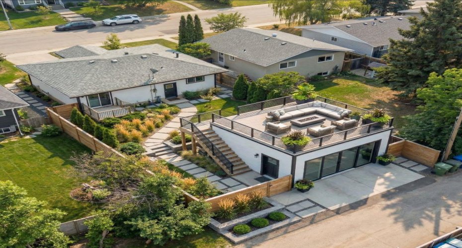 The rendering is for illustrative purposes only and may not reflect exact grading. The backyard is elevated relative to the back alley, so the garage would sit lower and more flush with the yard. This design helps preserve usable backyard space while maintaining functionality.