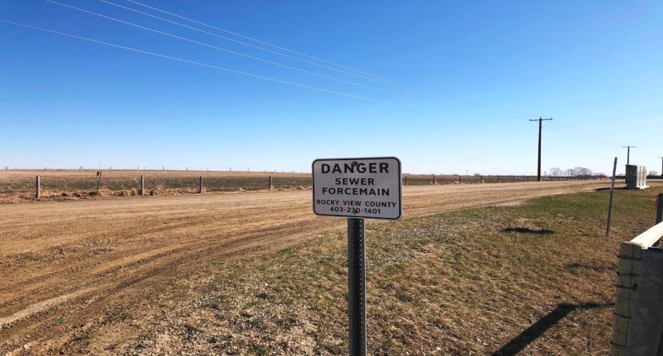 Sewer main to the south.