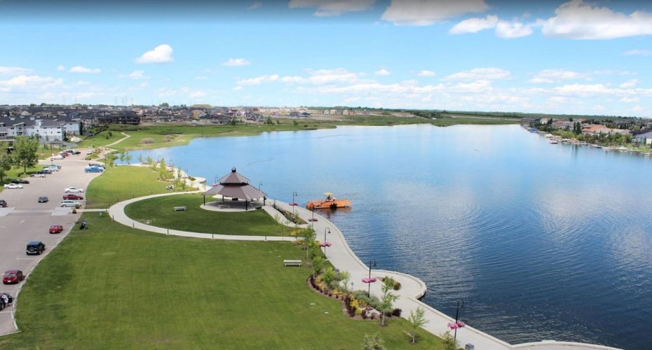 Lake Chestermere 3km away