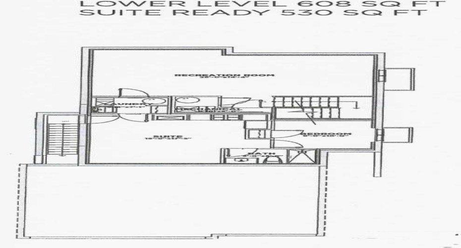 Lower Level Floor Plan showing optional suite