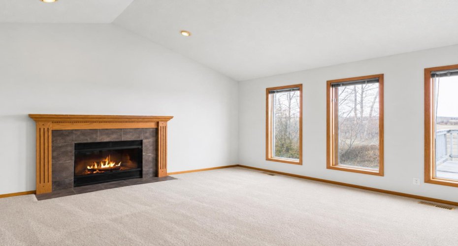 Living room fireplace