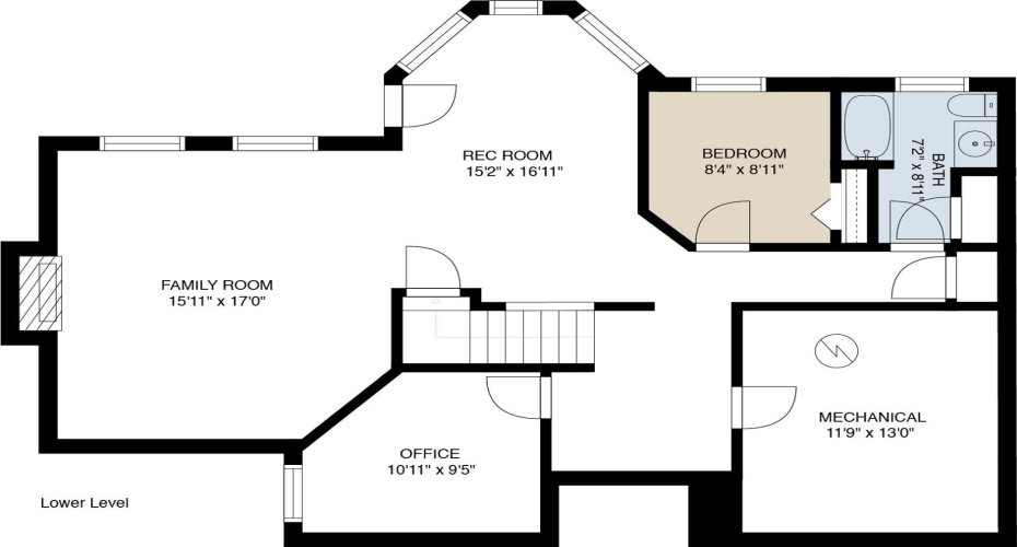 Walk-out lower level