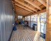 Large covered east side deck