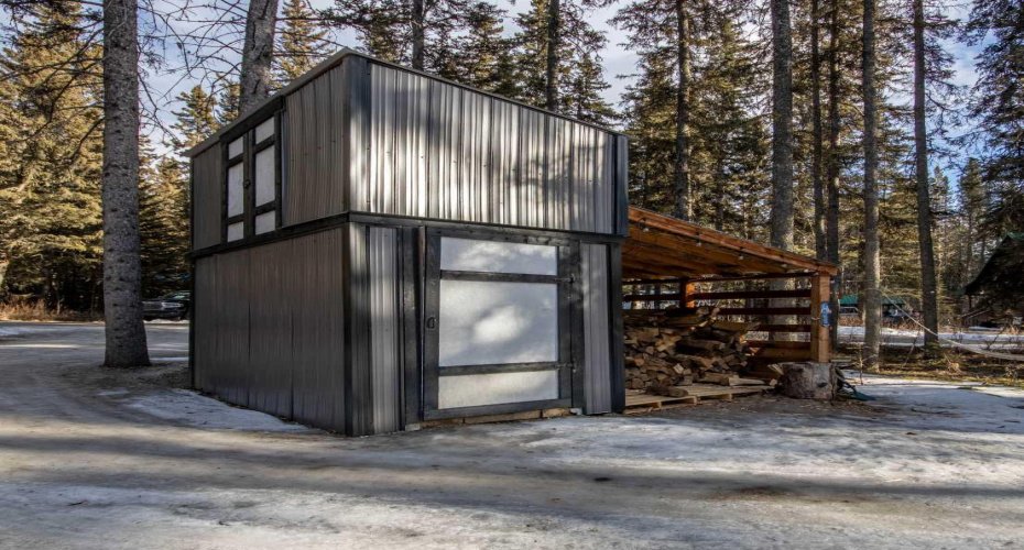 Double decker storage & firewood shelter
