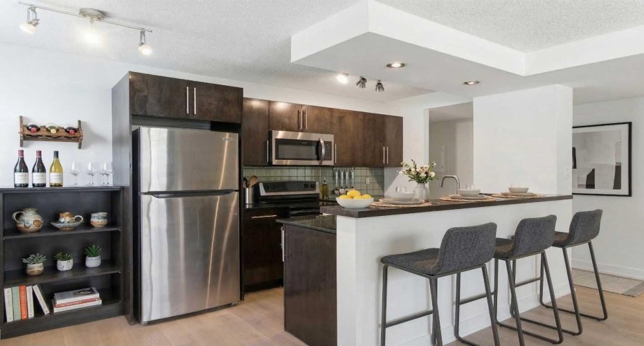 Virtually staged kitchen