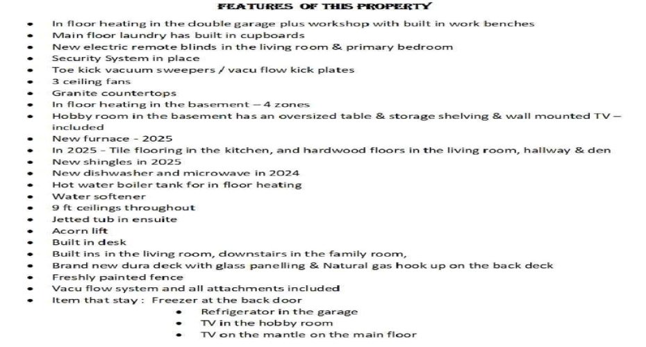 Features of this property