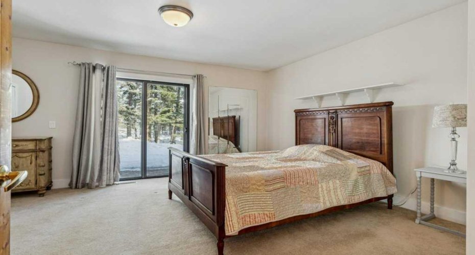 Large bedroom with patio access