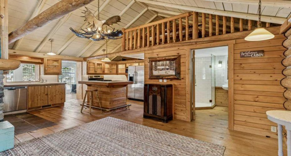 Original cabin with sleeping loft