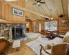 Wood burning fireplace