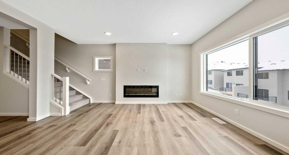 Cozy living room with fireplace