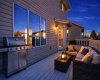 Backyard deck virtually staged