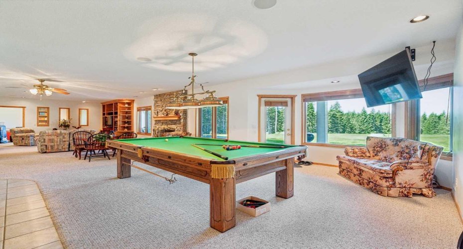 Games area next to wet bar