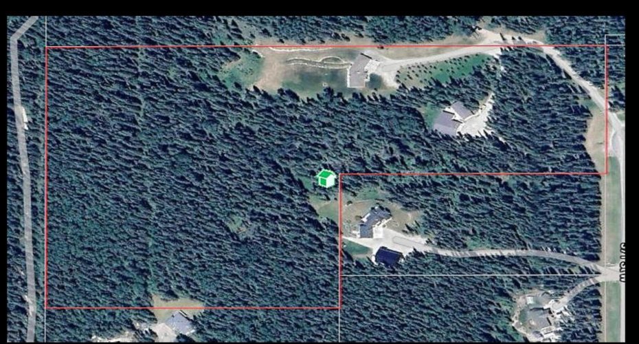 Showing the property line relative to house and shop