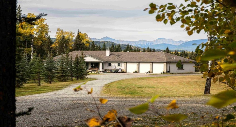 Front approach with mountains beyond