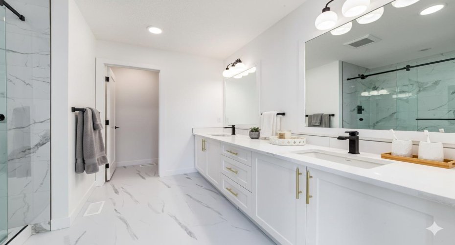 Ensuite Virtually staged