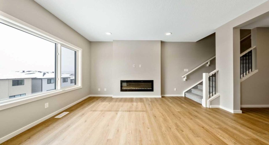 Cozy living room with fireplace