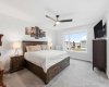 Primary bedroom. with walk in closet and ensuite bathroom.