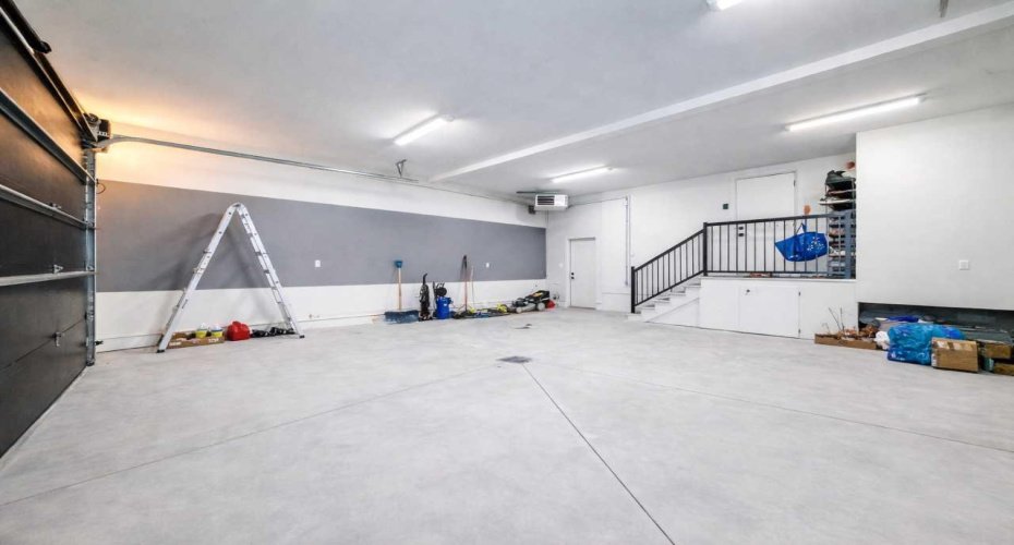 The garage is very large at 680 sqft, and perfect for parking a large pickup truck inside