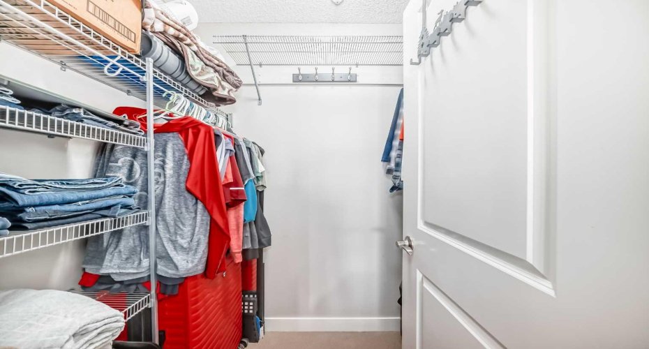 Spacious walk-in closet