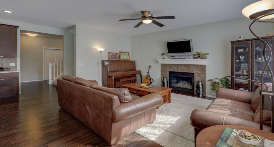 Living room with gas fireplace