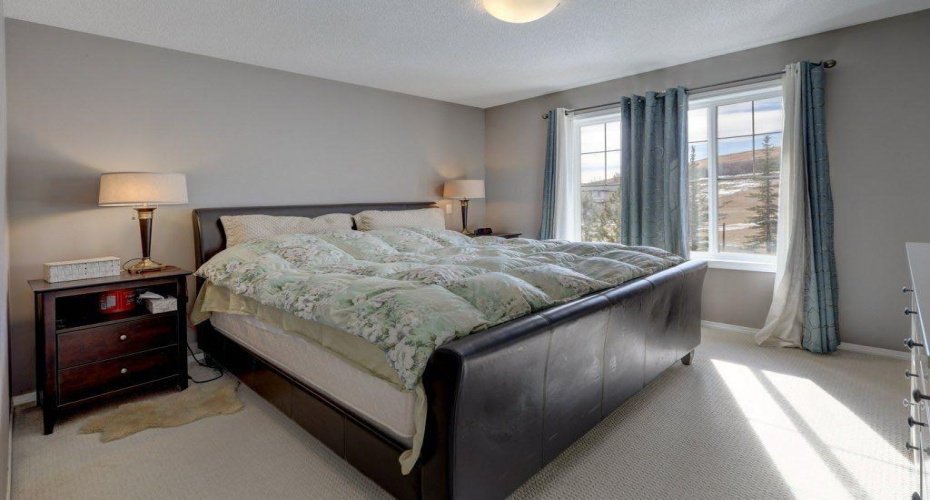 Primary bedroom easily fits a king sized bed