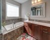 Primary bath with soaker tub