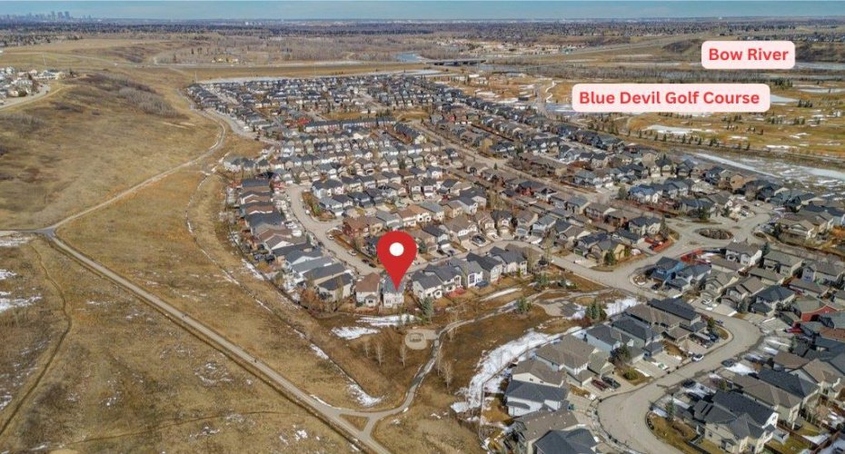 Bow River and Blue Devil Golf Course close by