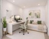 Virtually staged den
