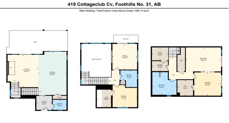 419 Cottageclub Cove, Rural Rocky View County, Alberta T4C 1B4, 3 Bedrooms Bedrooms, ,4 BathroomsBathrooms,Residential,For Sale,Cottageclub,A2294510