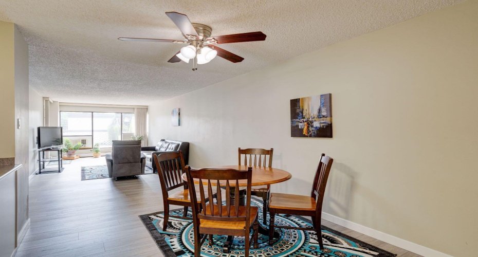 Dining room looking into living room