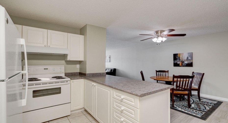 Good Sized kitchen looking into dining room
