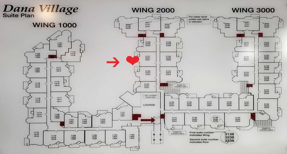 Here's a map of the complex - check out the amenities & 5 elevators.