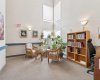 The 3rd level houses a sunny reading room.