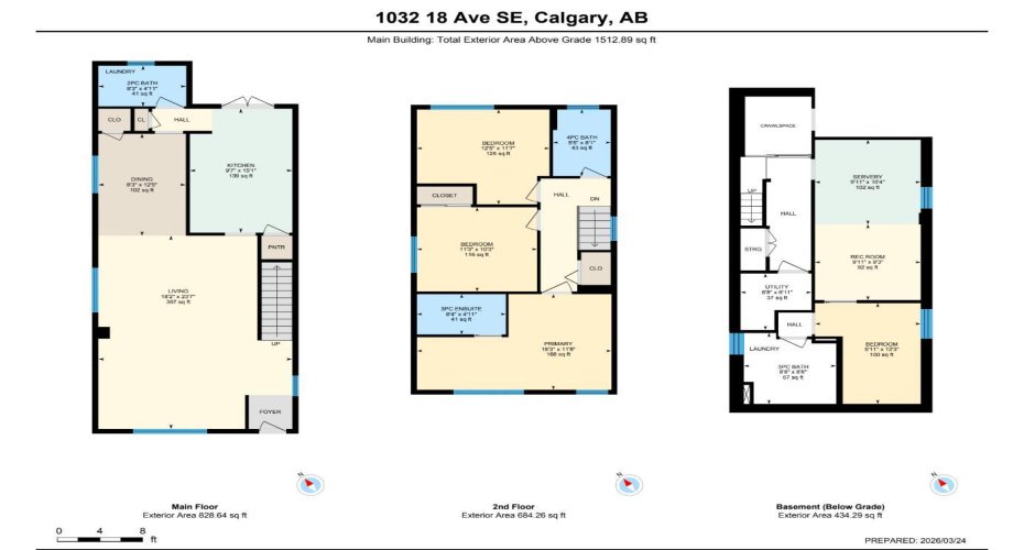 1032 18 Avenue, Calgary, Alberta T2G 1L6, 4 Bedrooms Bedrooms, ,4 BathroomsBathrooms,Residential,For Sale,18,A2296019