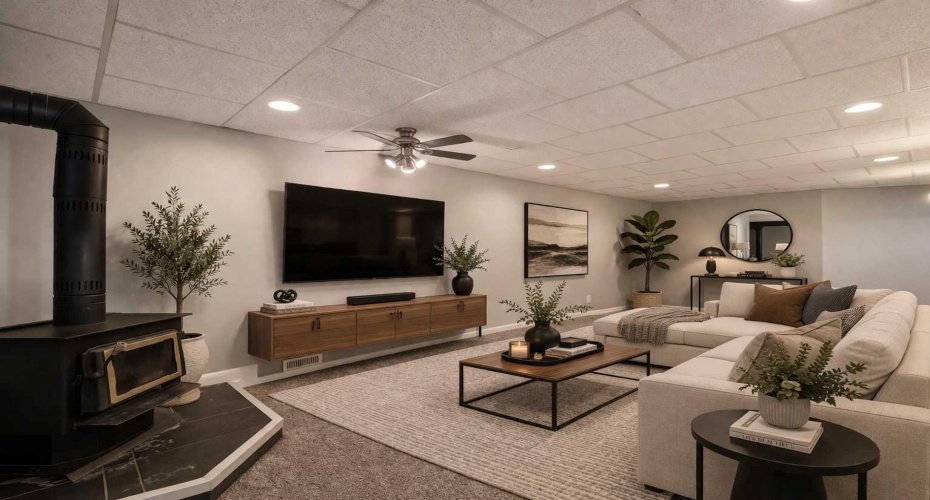 Rec Rm-Virtually Staged