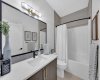Large full bathroom in basement