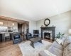 Main floor living room with cozy gas fireplace!