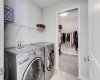 Laundry room has direct access to ensuite walk-in closet