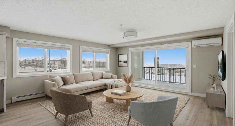 Living room, virtually staged with AI