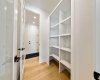Pantry with built in shelving
