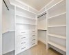 Built in shelving in Master closet