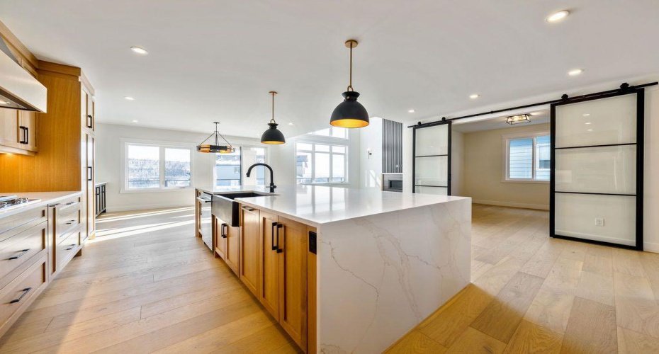 Sliding glass door to the den