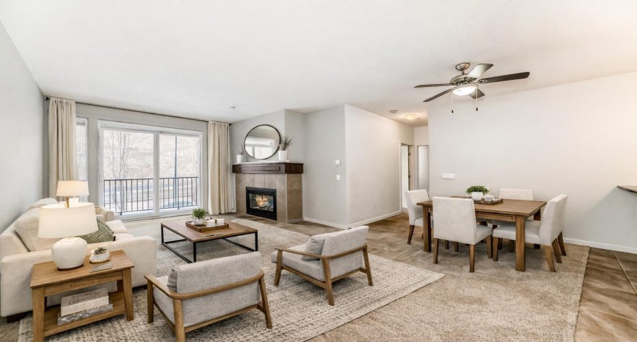 Virtually staged- Living Room