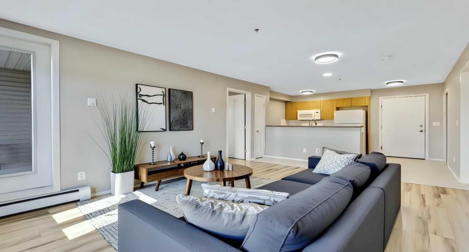 virtually staged living room