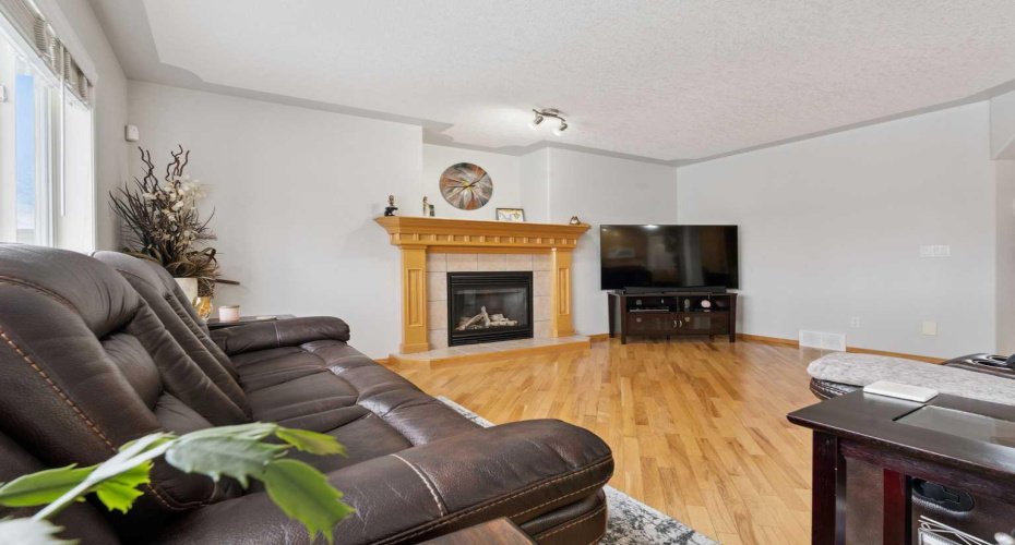 Gas Fireplace & Hardwood Floor