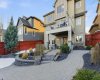 Walkout basement complemented by stunning backyard stonework...