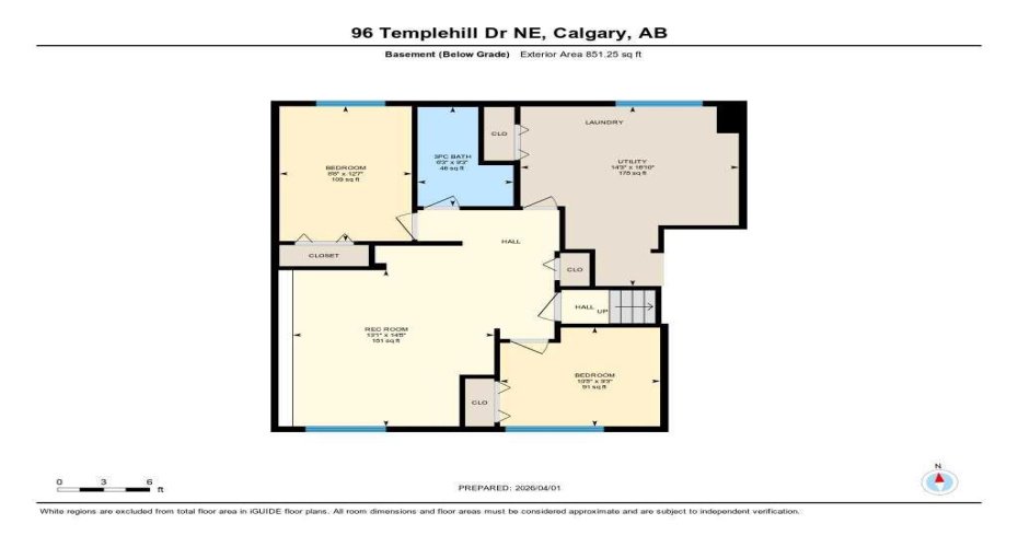 96 Templehill Drive, Calgary, Alberta T1Y 4C3, 4 Bedrooms Bedrooms, ,3 BathroomsBathrooms,Residential,For Sale,Templehill,A2298994
