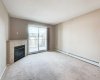 Living room with fireplace