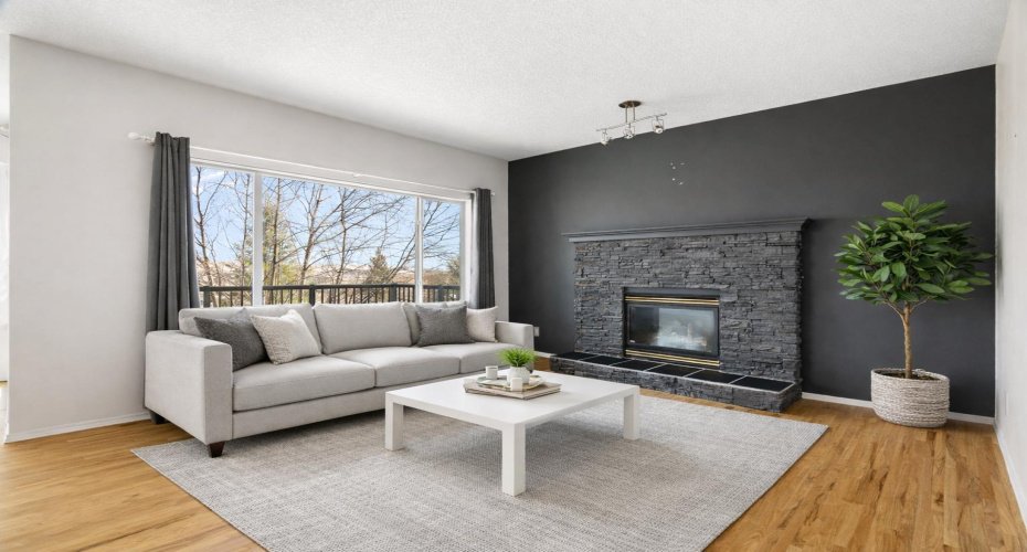 Living room - virtually staged